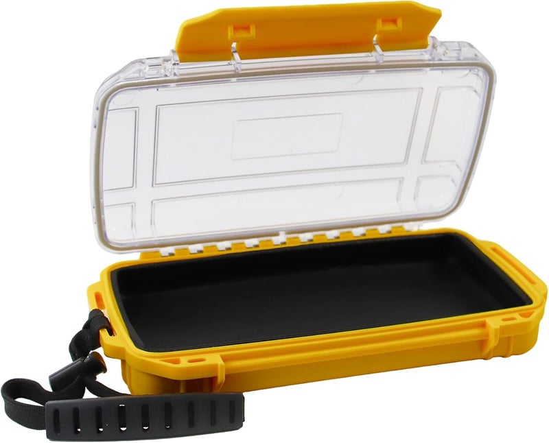 Byrixk Dry Box Waterproof Box for Kayaking Boat Waterproof Phone Case Watertight Storage Container Diving Dry Boxes Yellow Protective Case, 9" L x 5" W x 2" H - Image 1